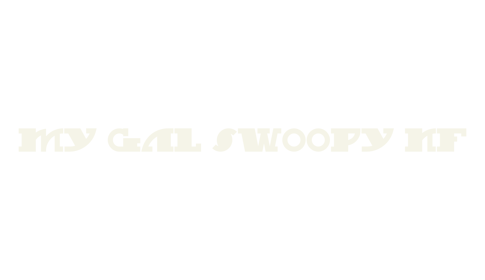 My Gal Swoopy NF, display market font preview
