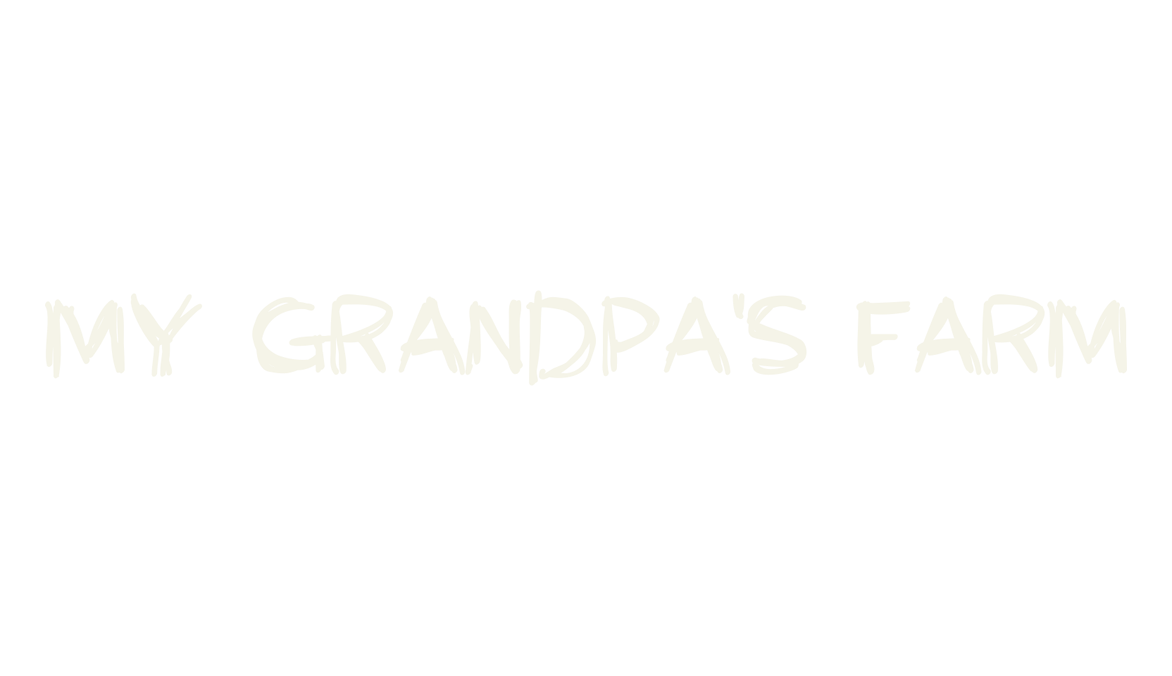 My Grandpa's Farm, handwritten font preview