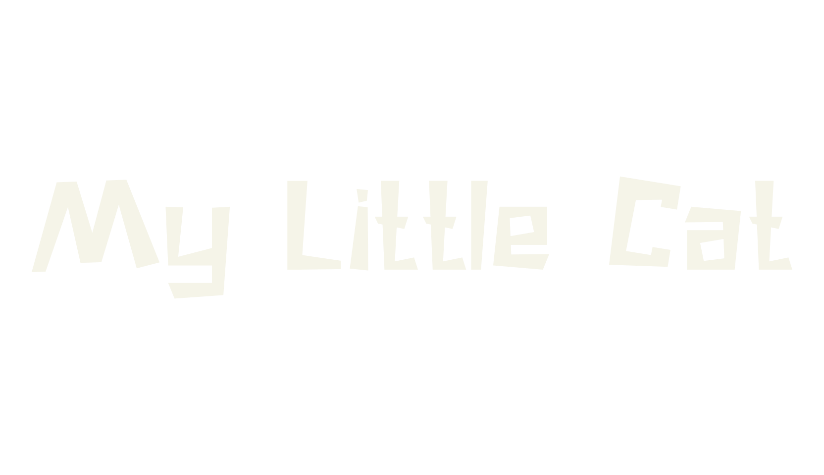 My Little Cat, cute font preview
