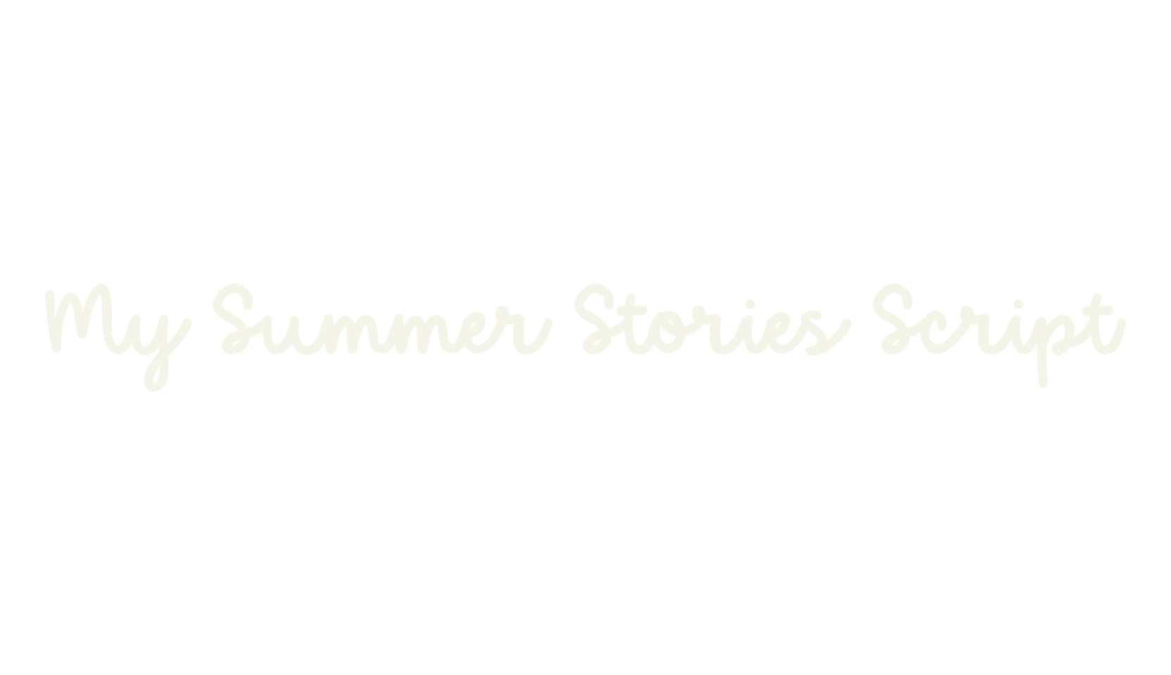 My Summer Stories Script, summer font preview