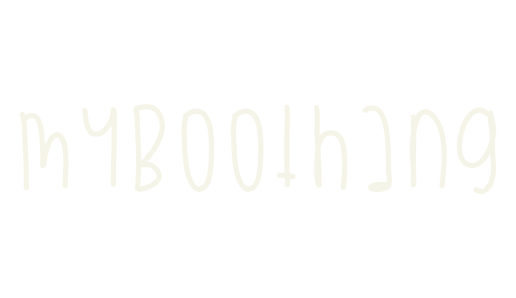 MyBooThang, handwritten font preview
