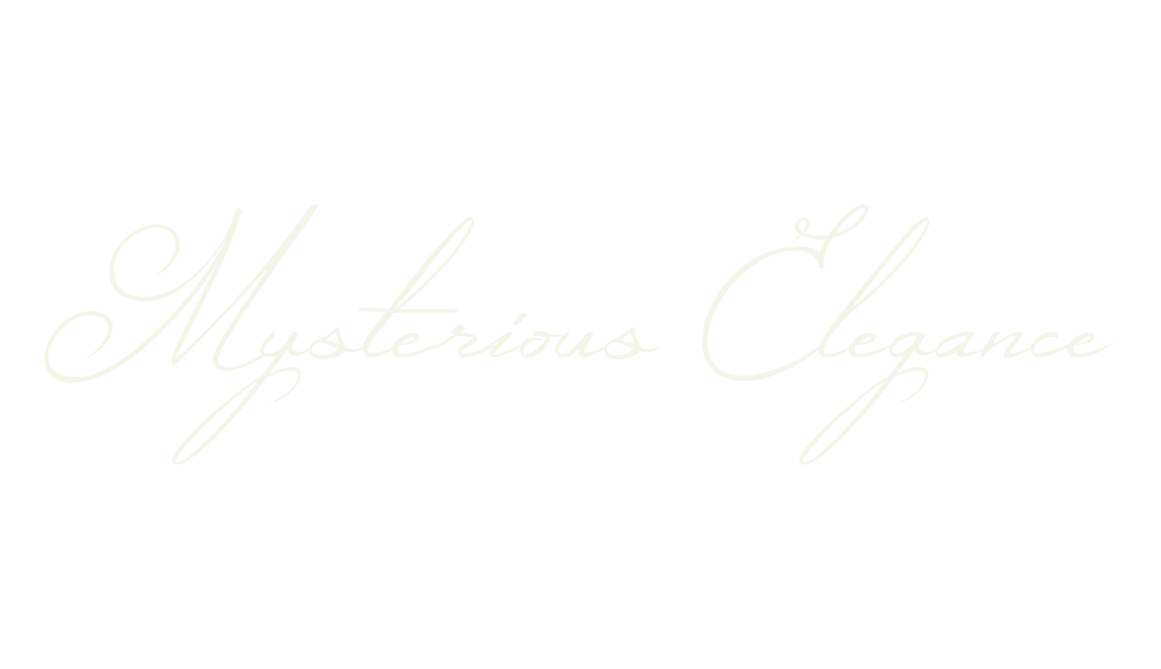 Mysterious Elegance, cursive font preview
