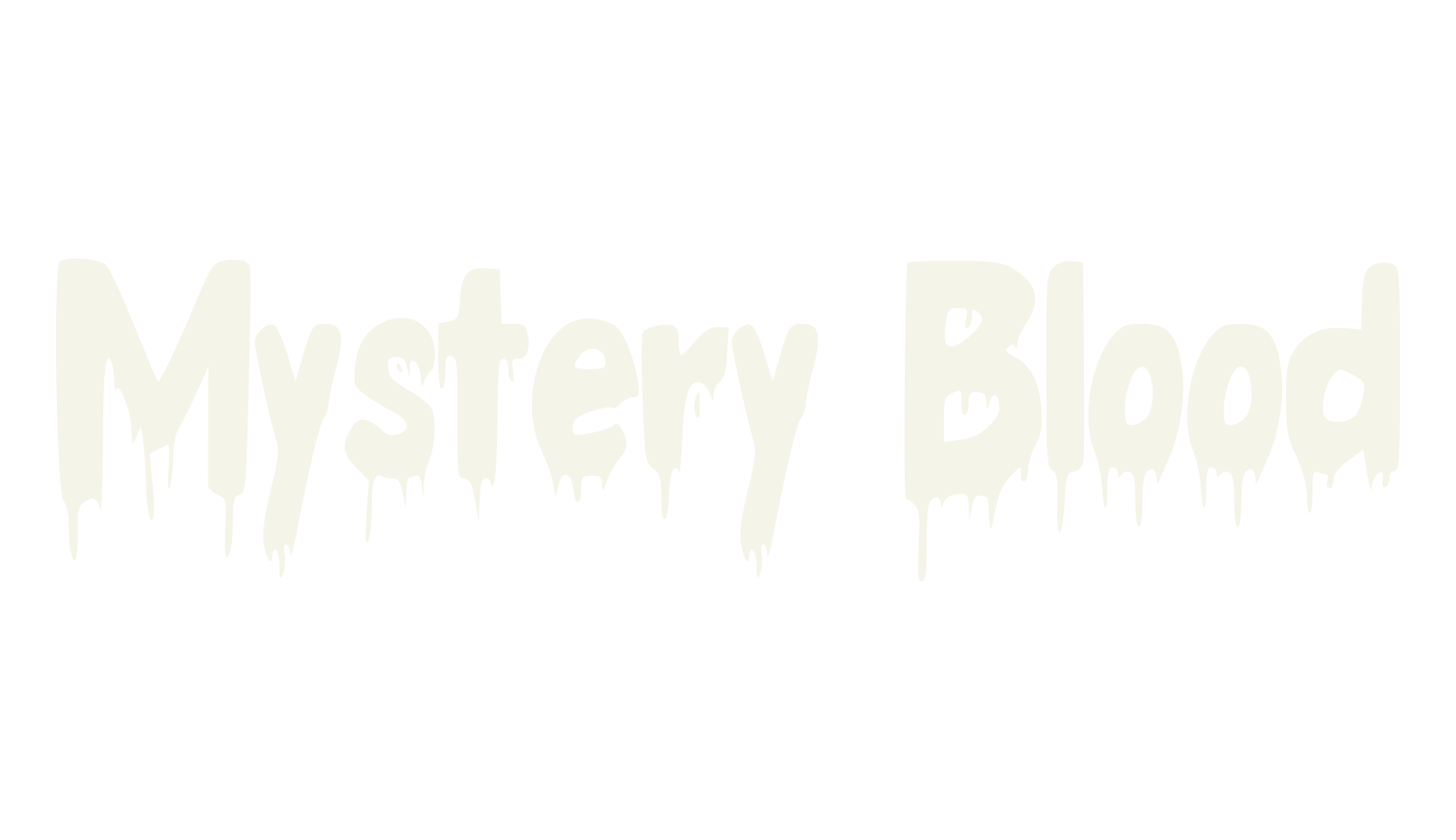 Mystery Blood, banner font preview