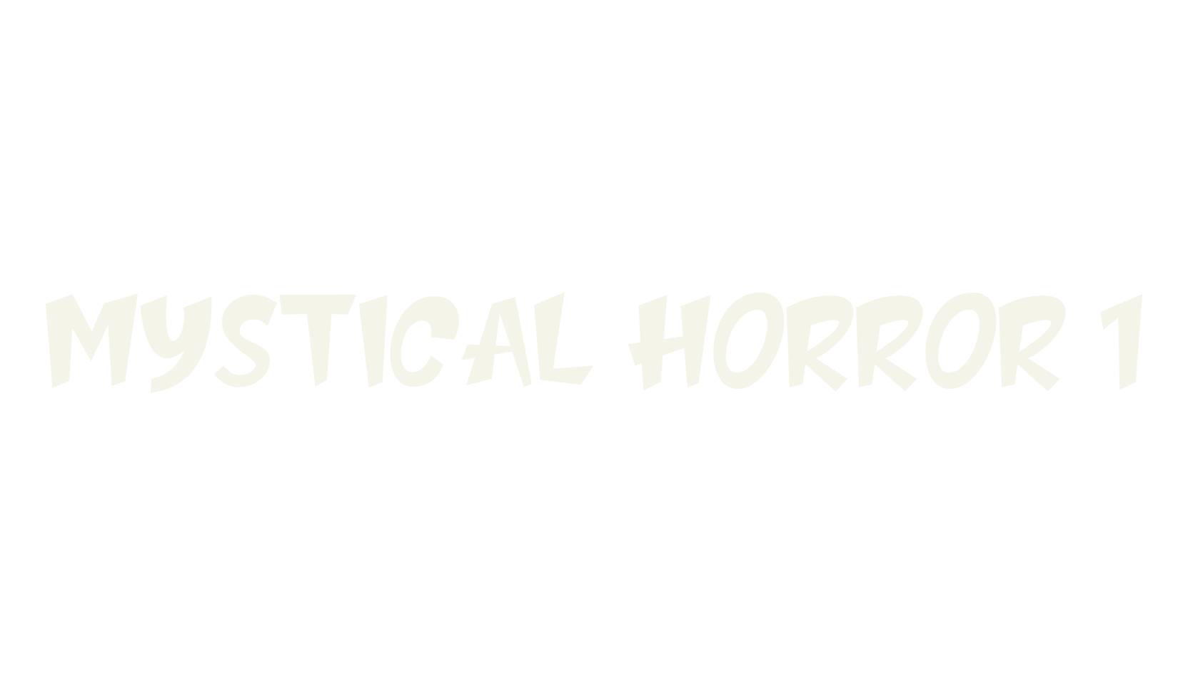 Mystical Horror 1, horror font preview