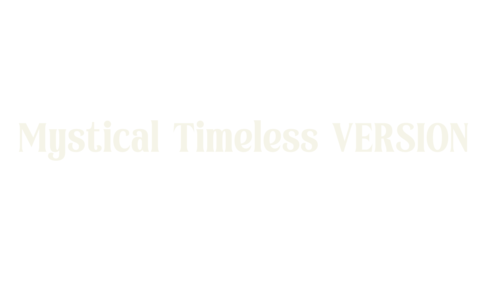 Mystical Timeless VERSION, serif font preview