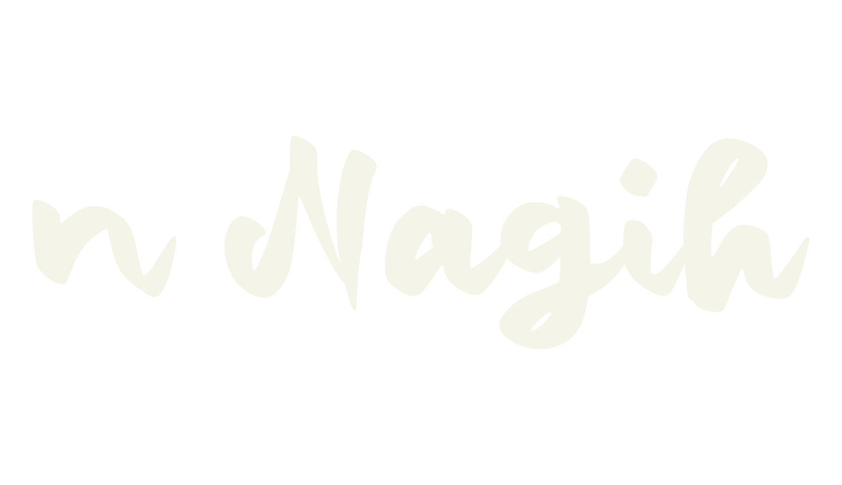 n Nagih, cursive font preview