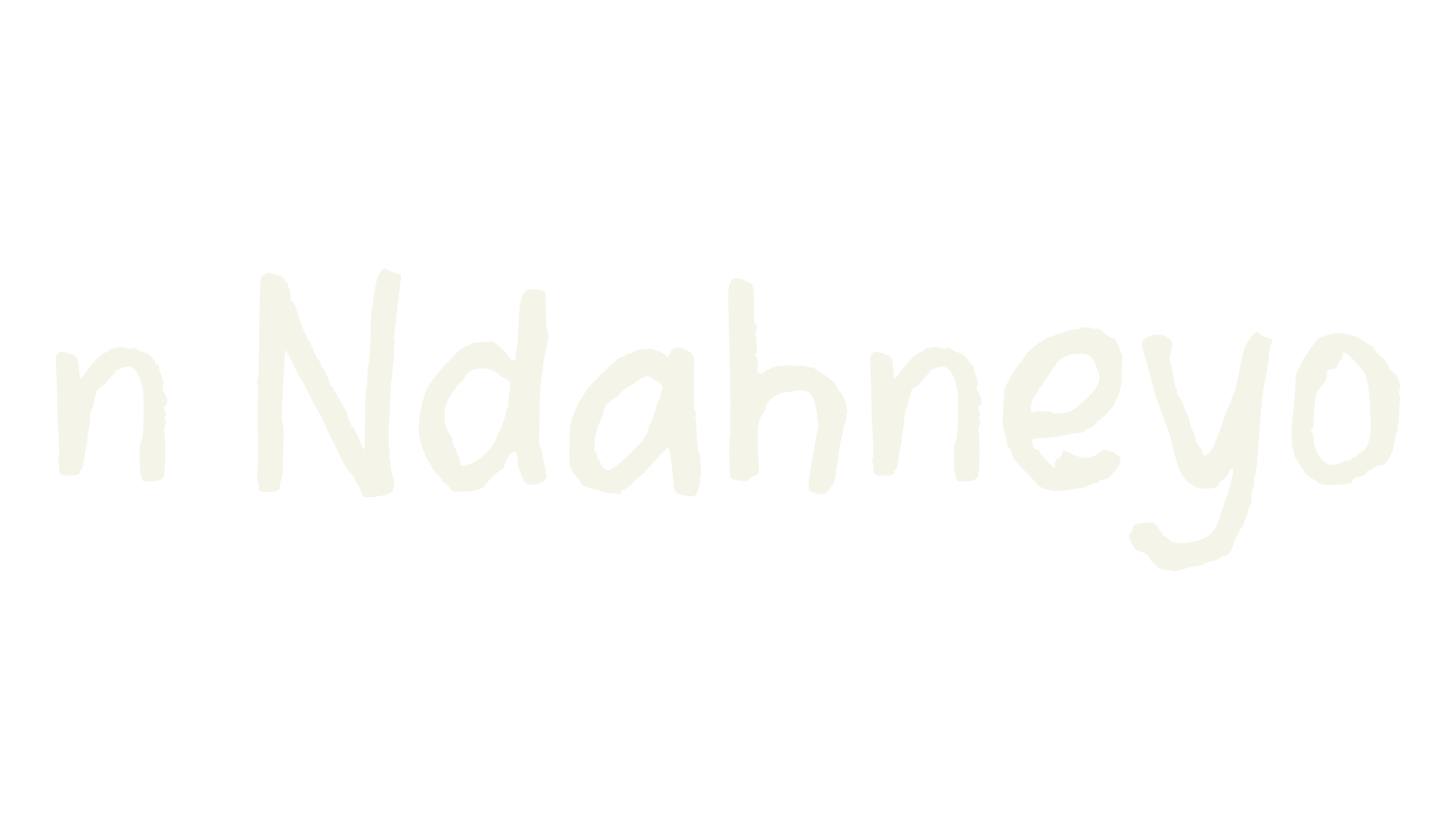 n Ndahneyo, sketch font preview