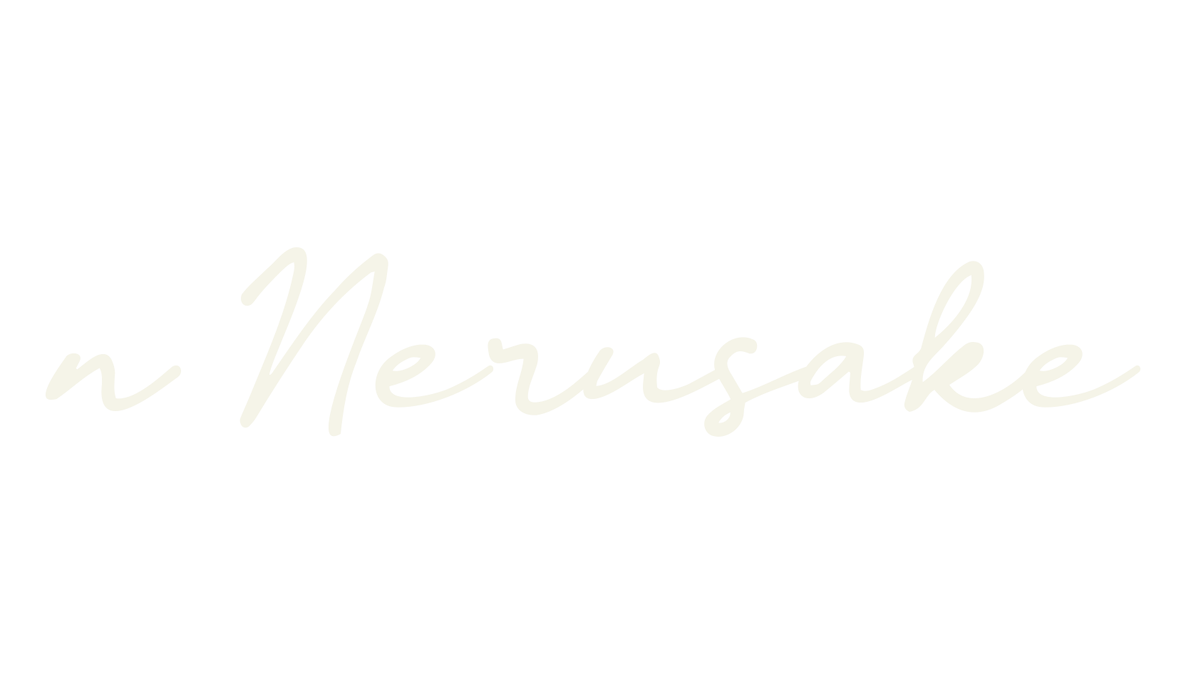 n Nerusake, cursive font preview
