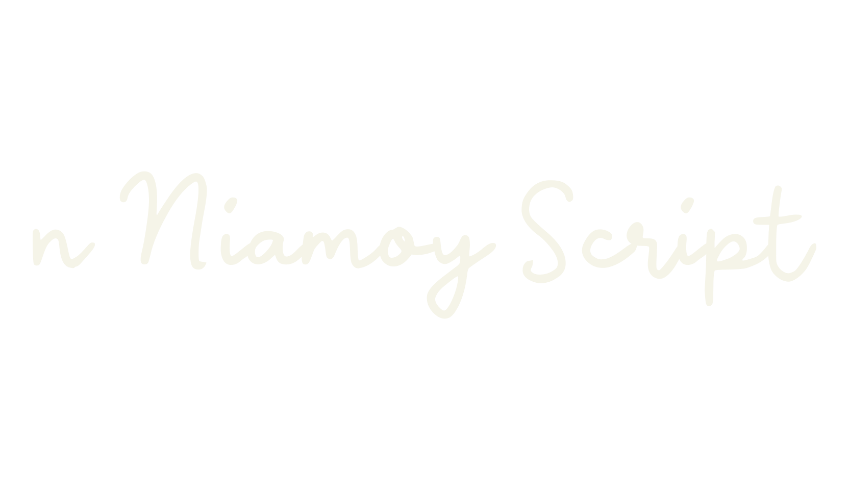 n Niamoy Script, fashion script font preview