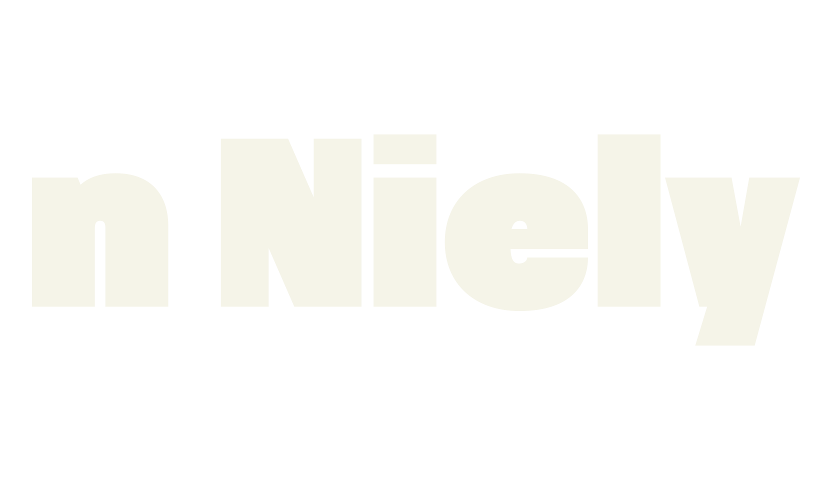 n Niely, extra bold font preview