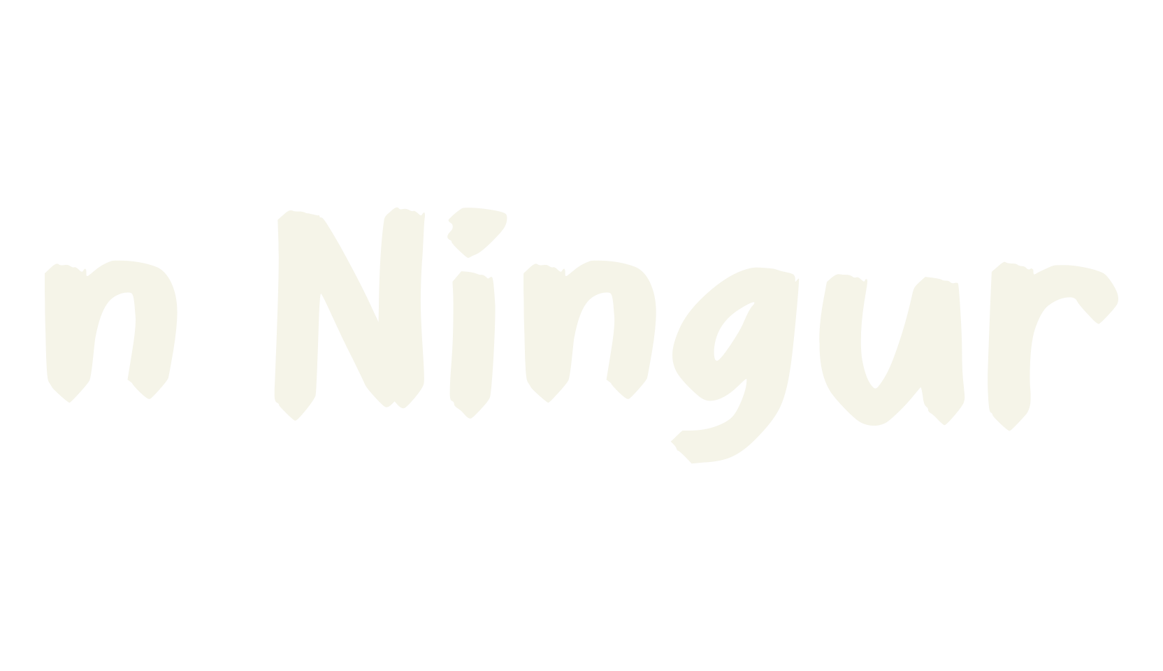 n Ningur, artsy font preview