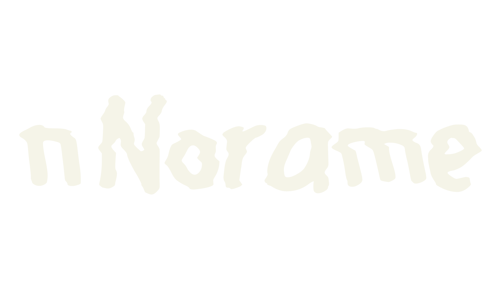 n Norame, wavy font preview