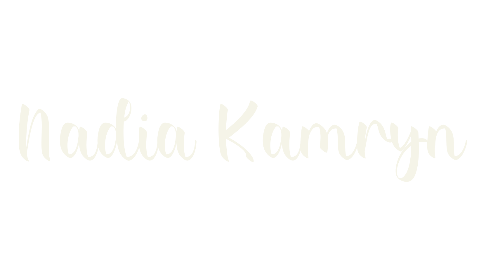 Nadia Kamryn, calligraphy font preview