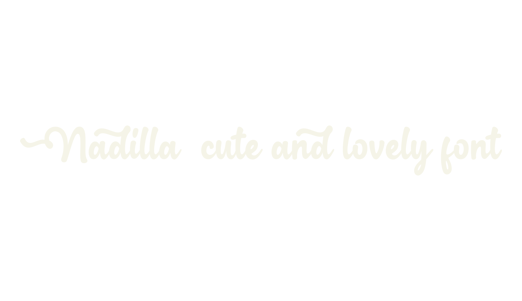 Nadilla cute and lovely font, fashion sign font preview