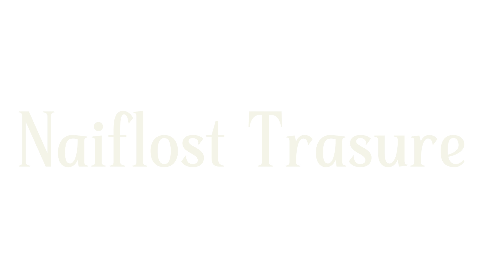 Naiflost Trasure, serif font preview