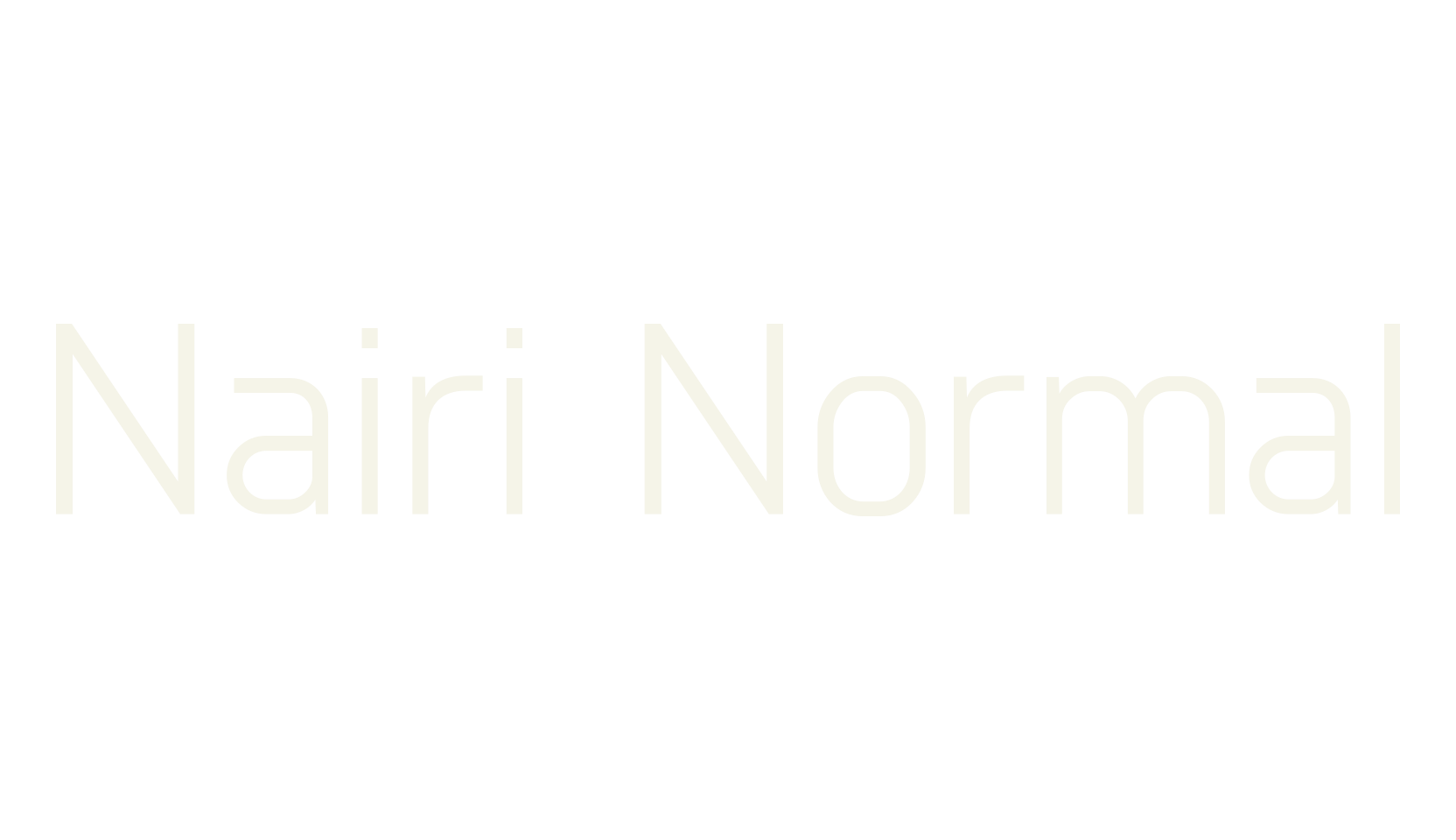 Nairi Normal, sans serif font preview