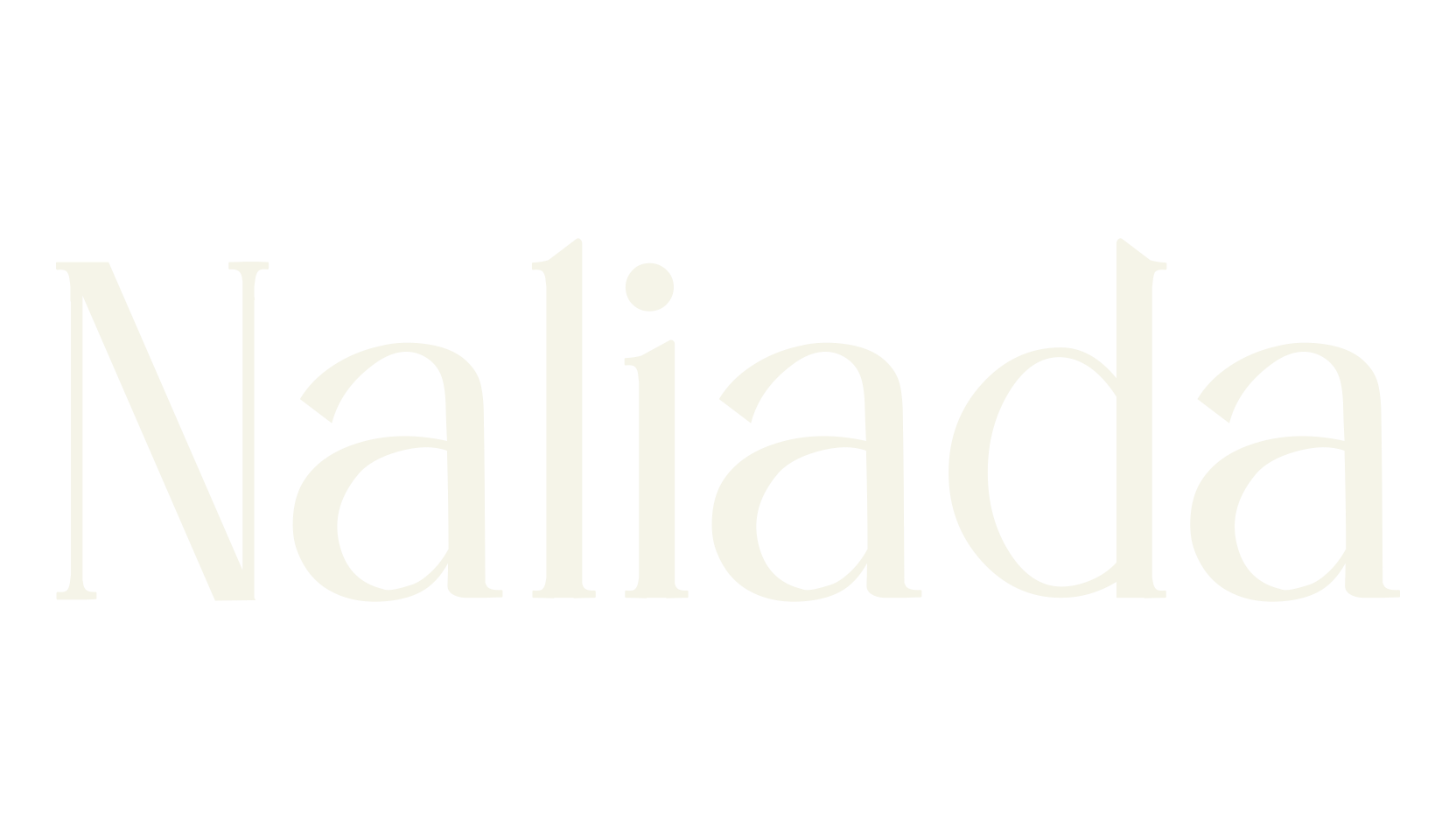 Naliada, cursive font preview