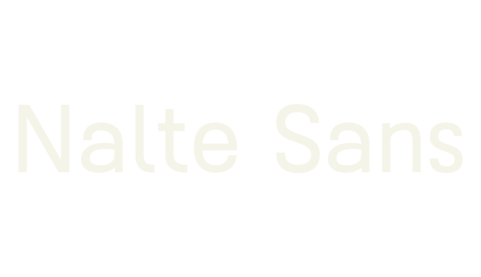 Nalte Sans, logo font preview