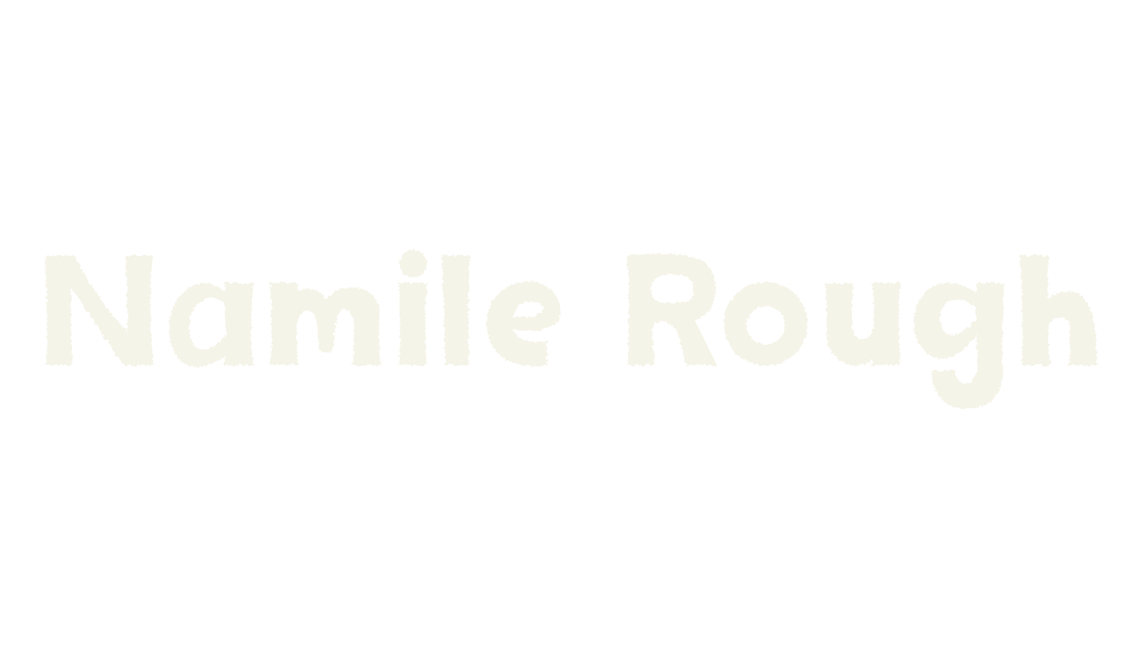 Namile Rough, bold font preview