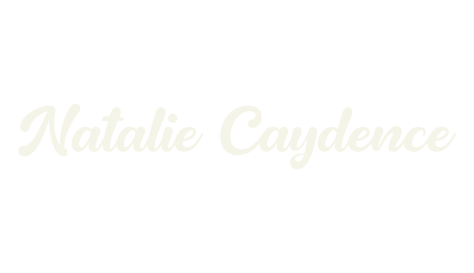Natalie Caydence, cursive font preview