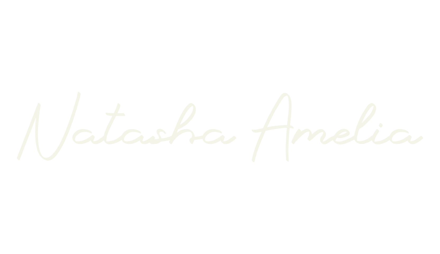Natasha Amelia, cursive font preview
