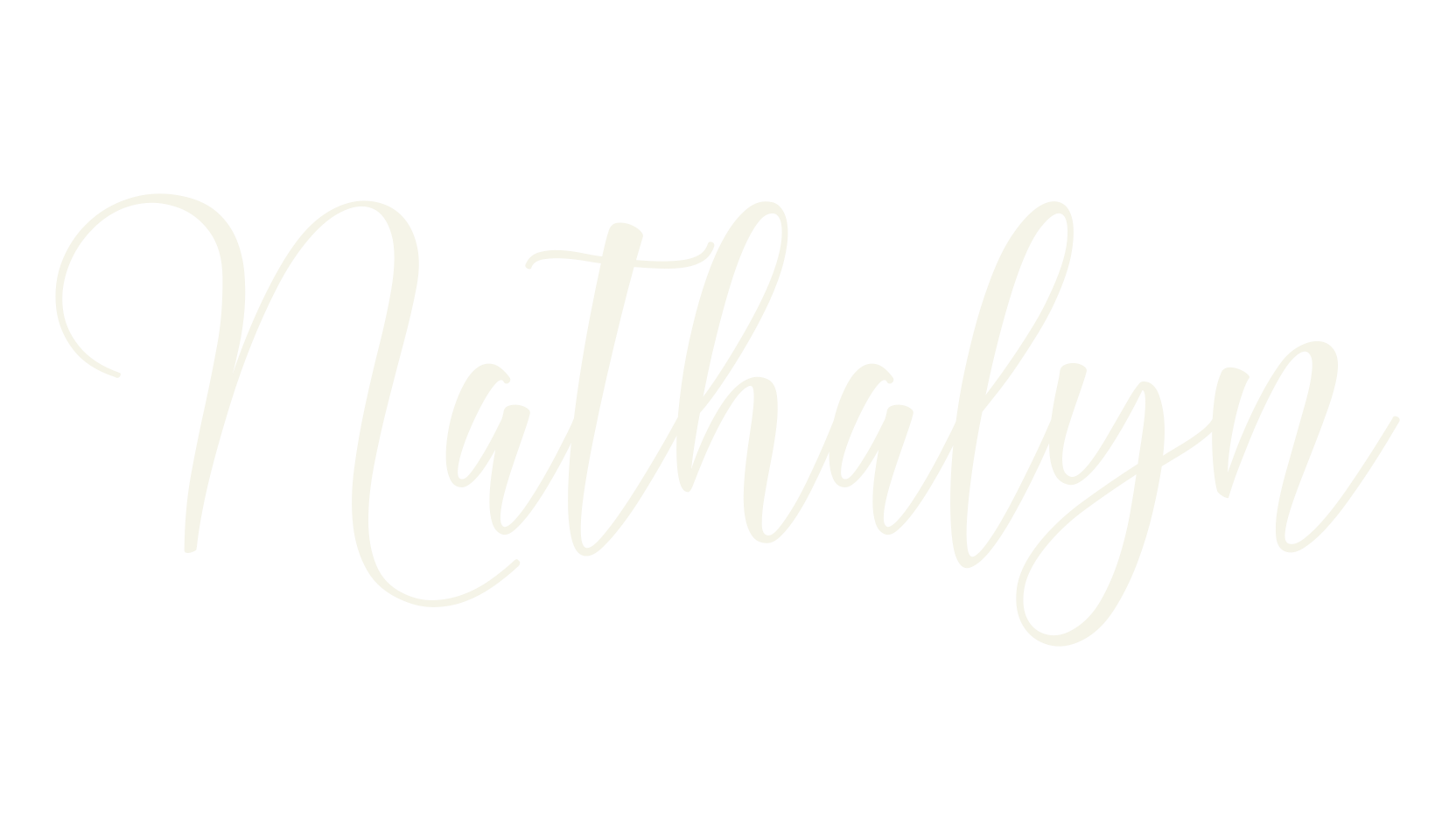 Nathalyn, cursive font preview