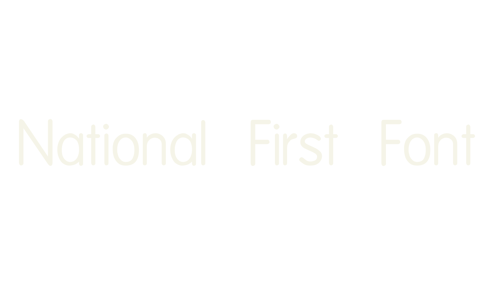 National First Font, sans font preview