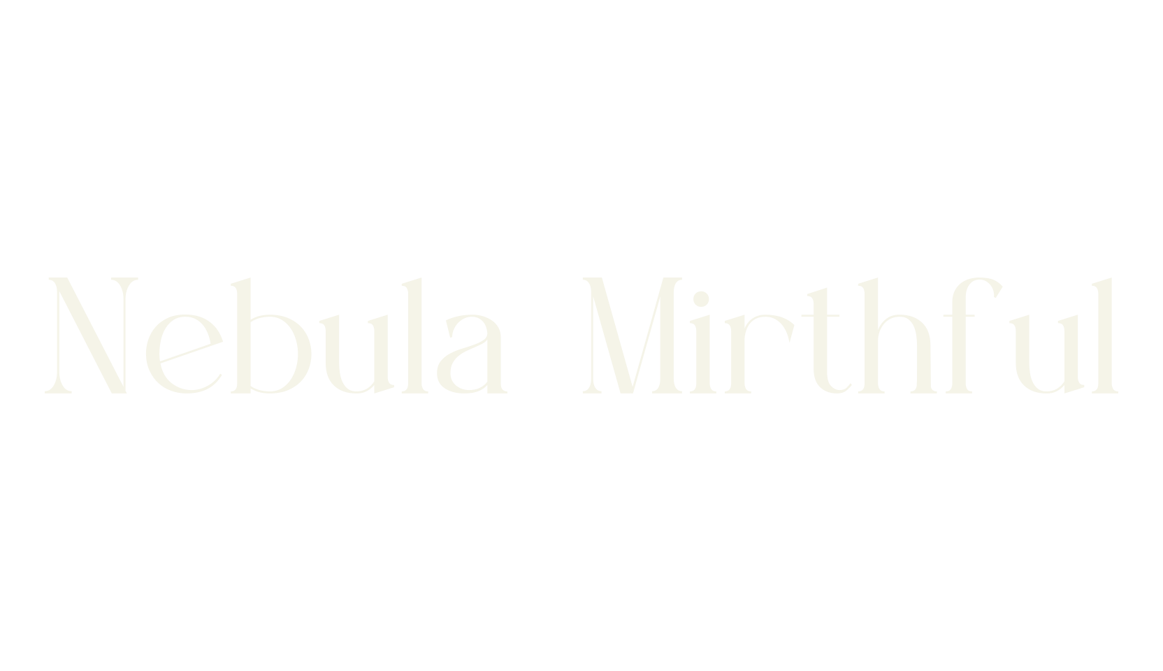 Nebula Mirthful, simple font preview