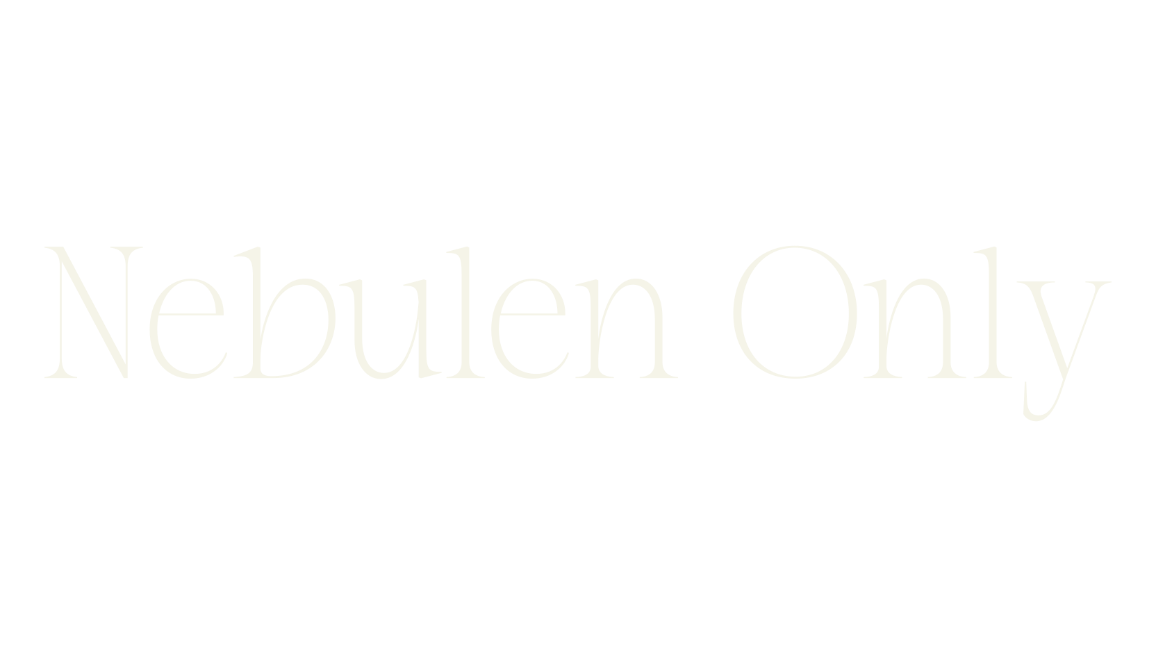 Nebulen Only, serif font preview