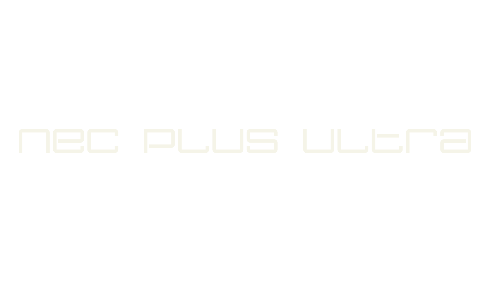 Nec Plus Ultra, sci-fi font preview