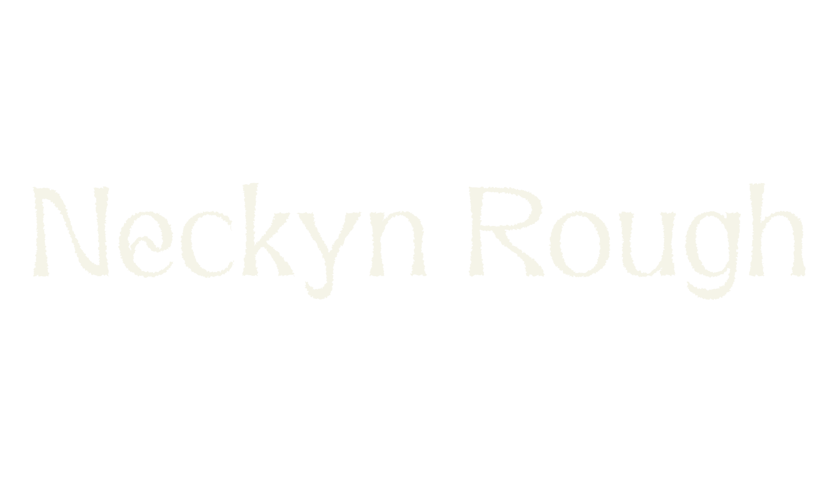 Neckyn Rough, weird font preview