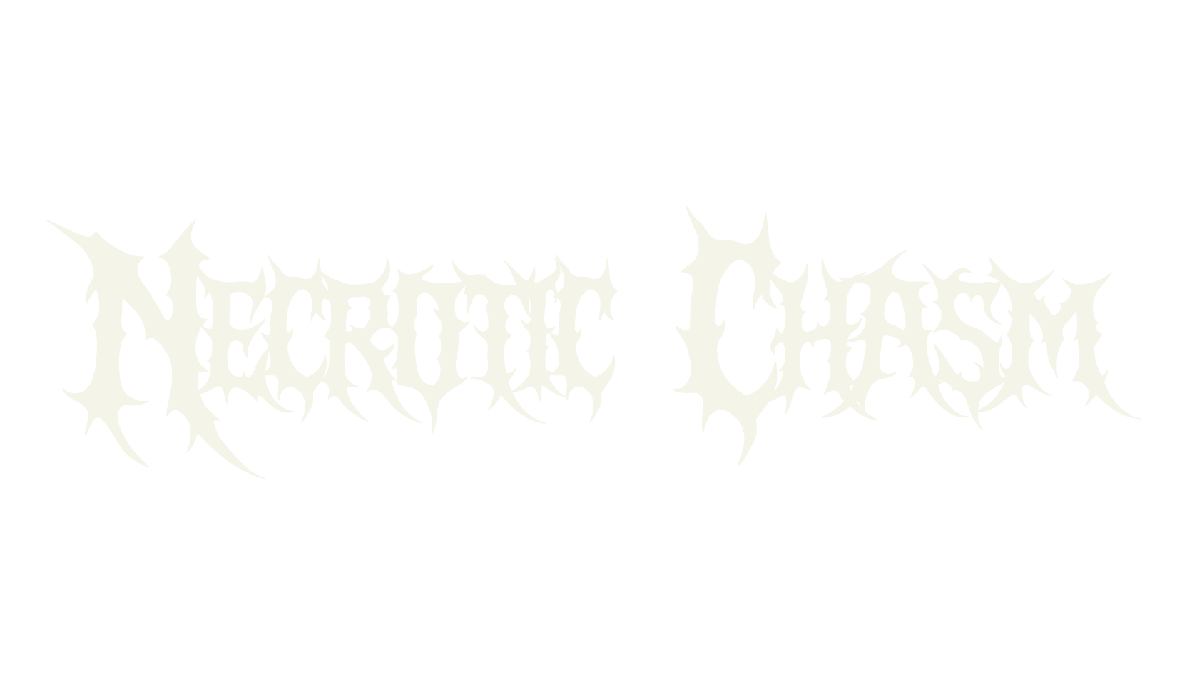 Necrotic Chasm, death metal font preview