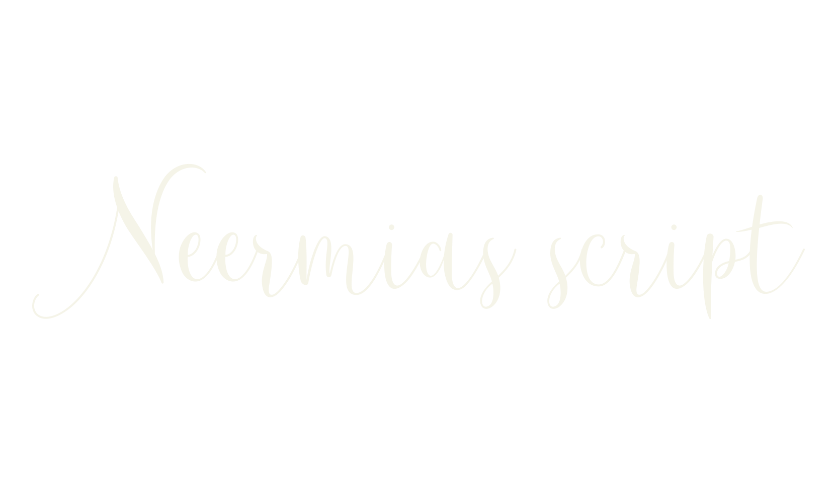 Neermias script, script font preview
