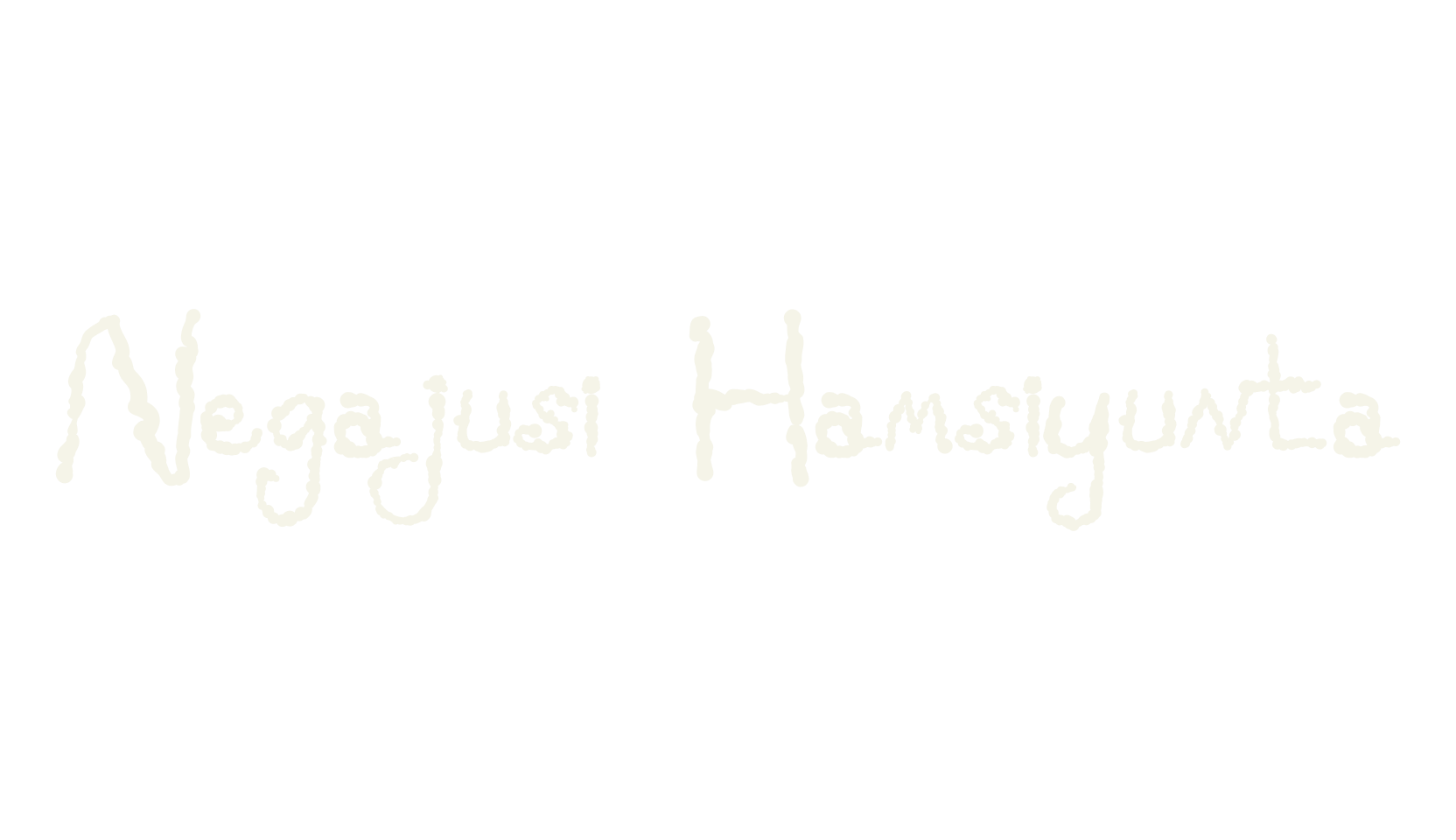 Negajusi Hamsiyunta, script font preview