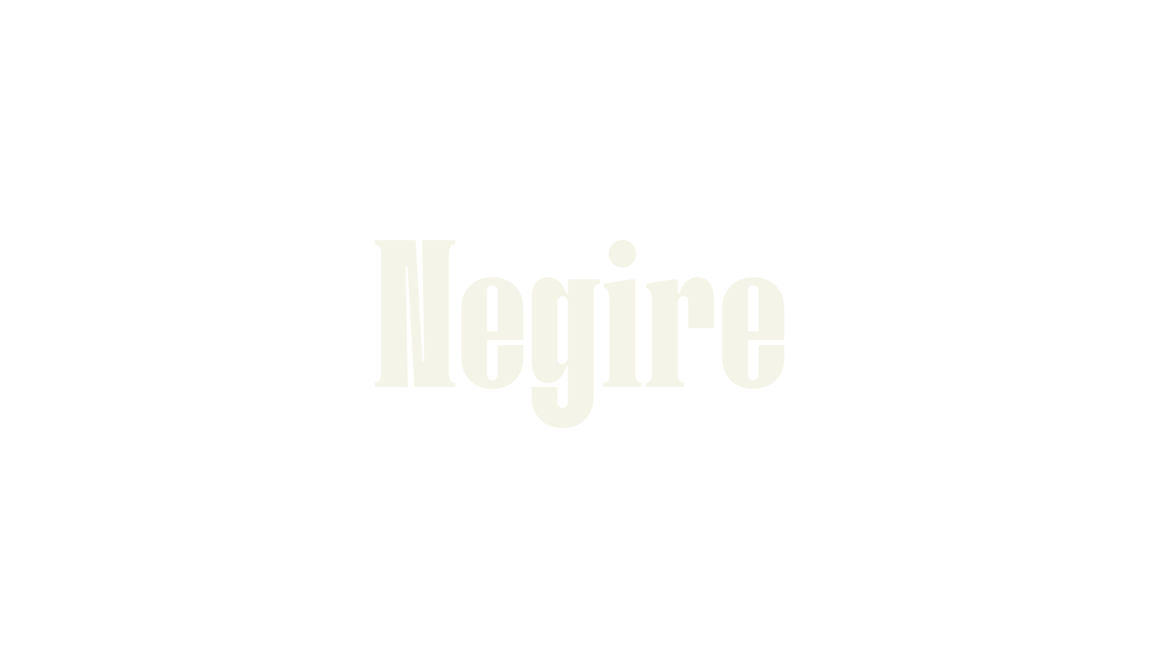 Negire, letter font preview