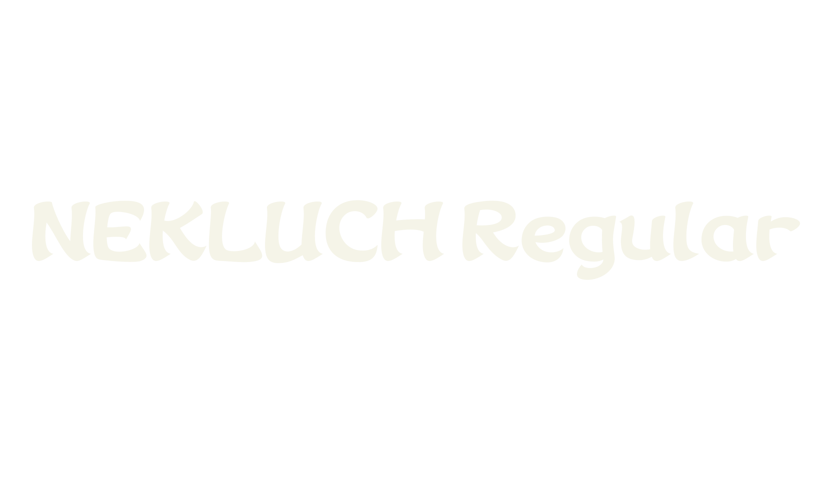 NEKLUCH Regular, sans serif font preview