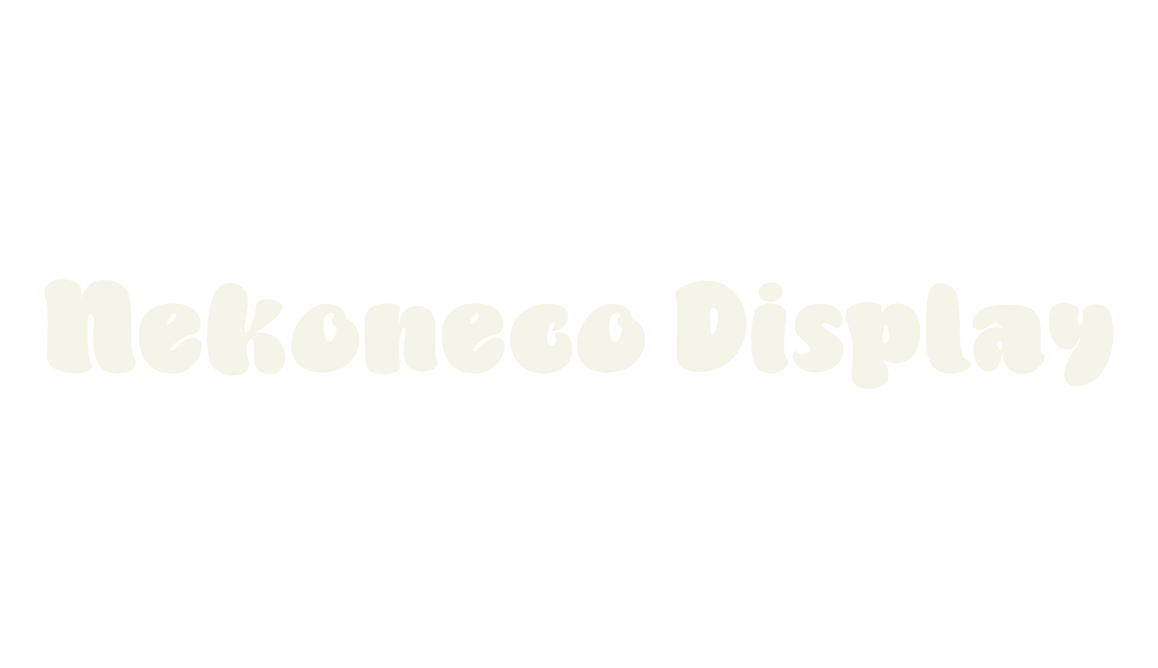 Nekoneco Display, cartoon font preview