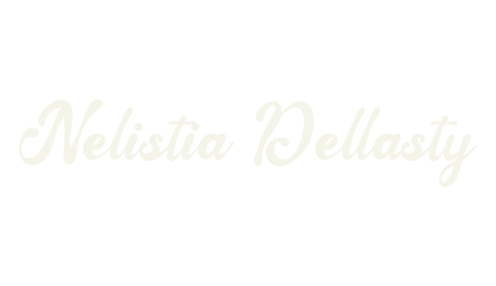 Nelistia Dellasty, calligraphy font preview