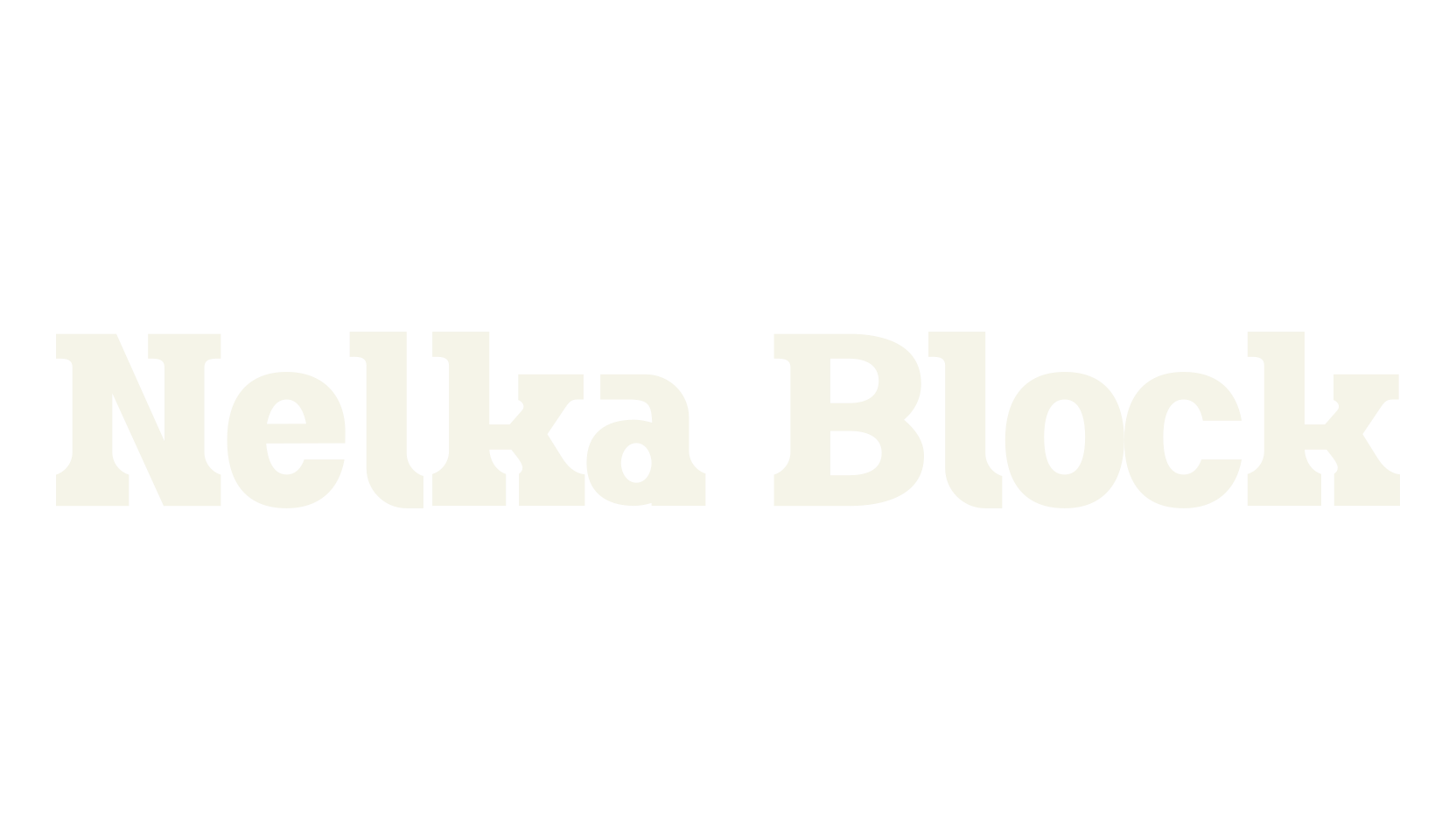 Nelka Block, retro font preview