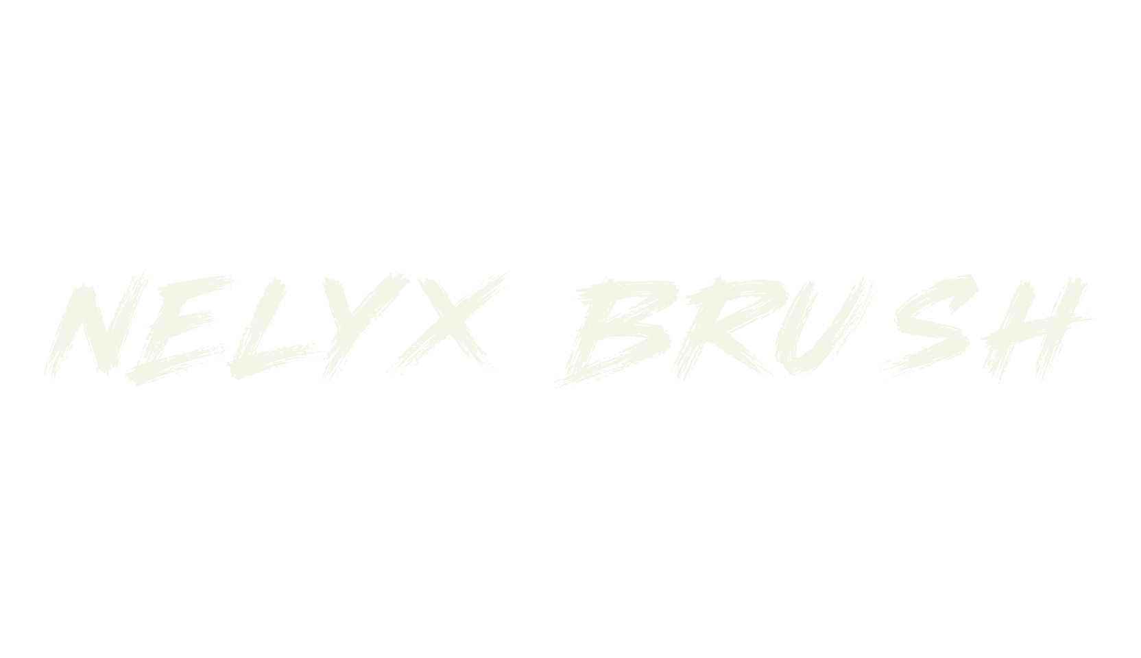 Nelyx Brush, brush font preview
