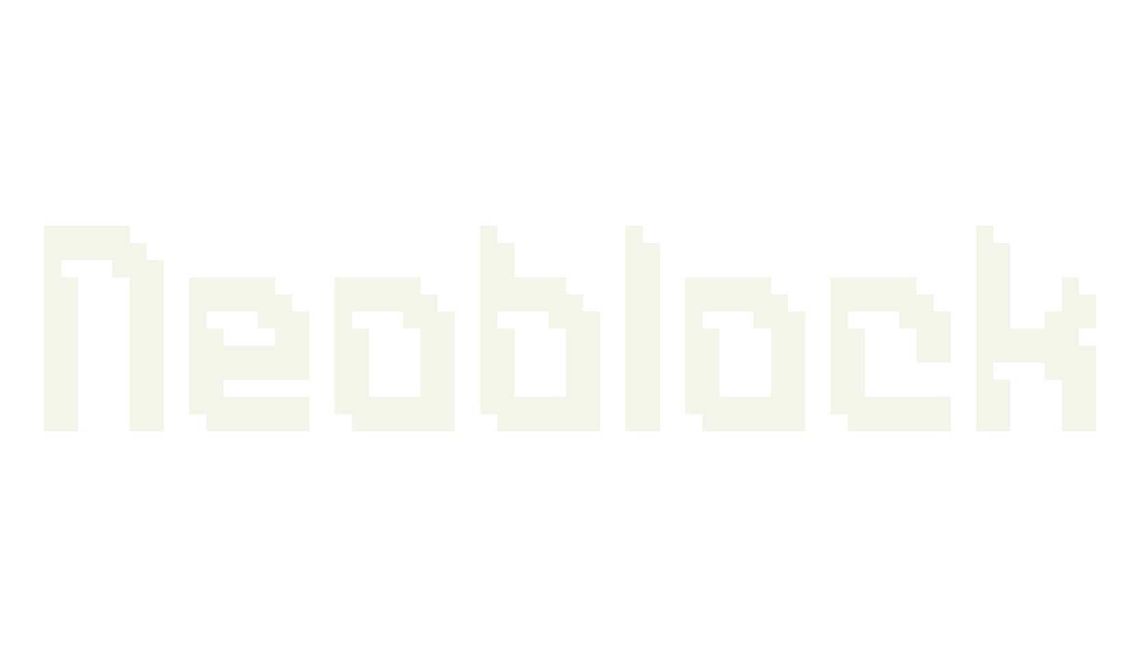 Neoblock, pixel font preview