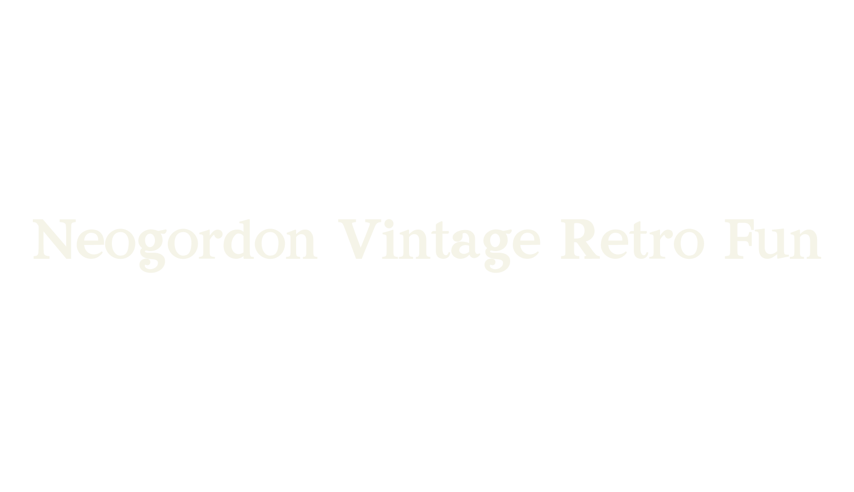 Neogordon Vintage Retro Fun, fashion sign font preview