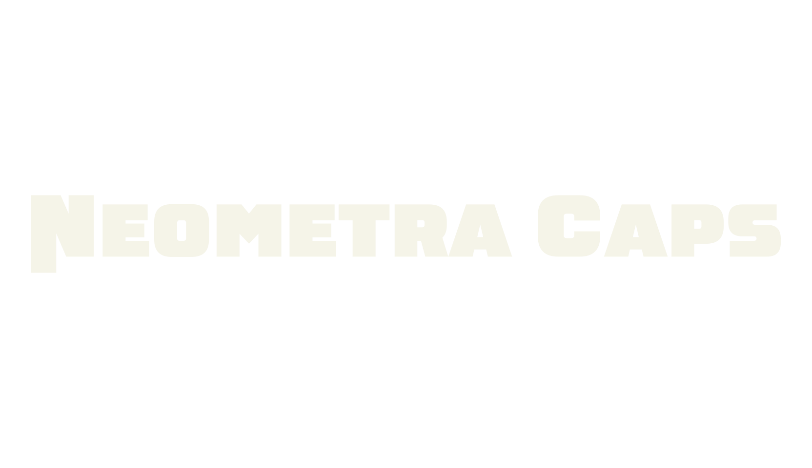 Neometra Caps, thick font preview