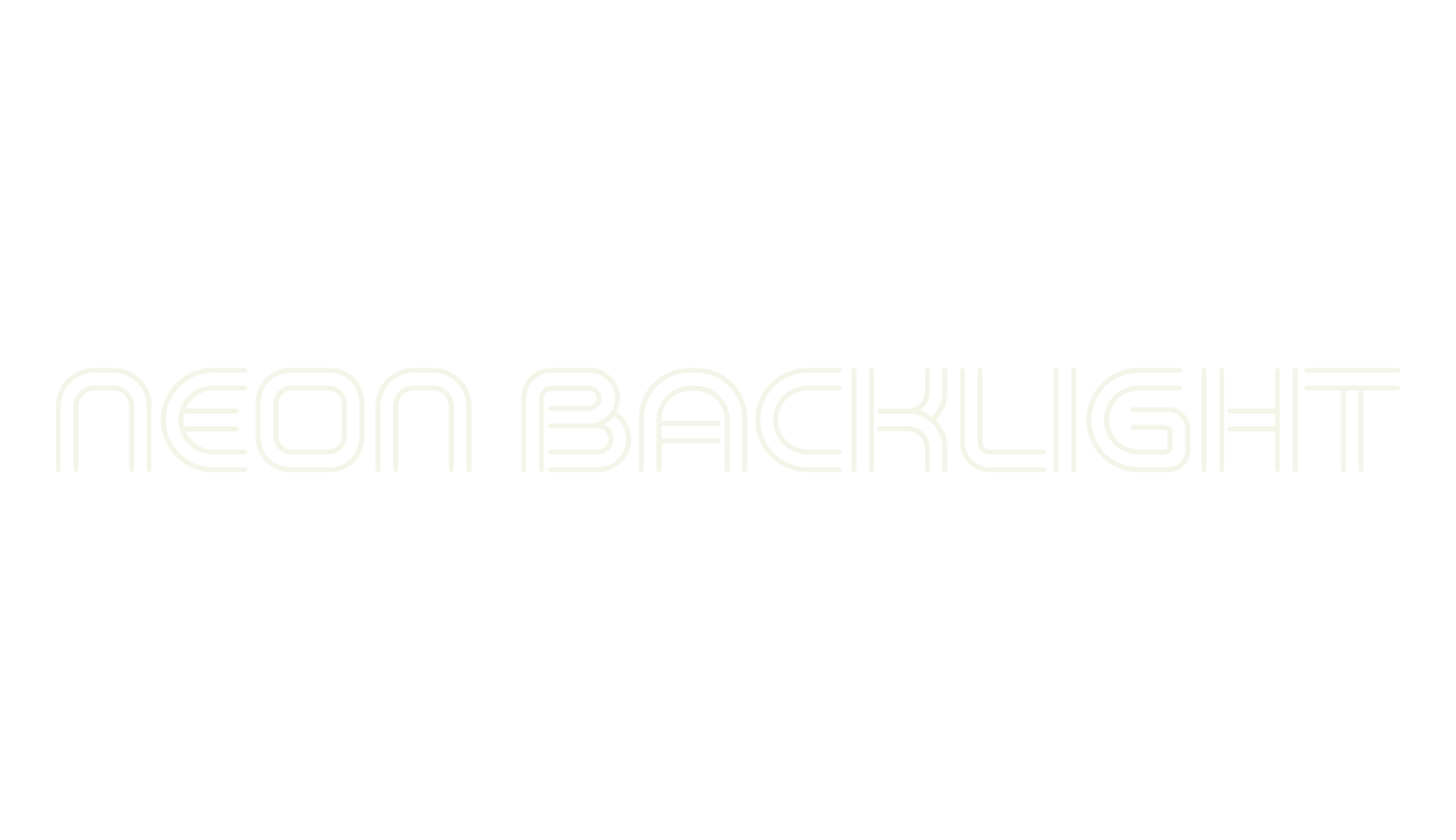Neon Backlight, display market font preview