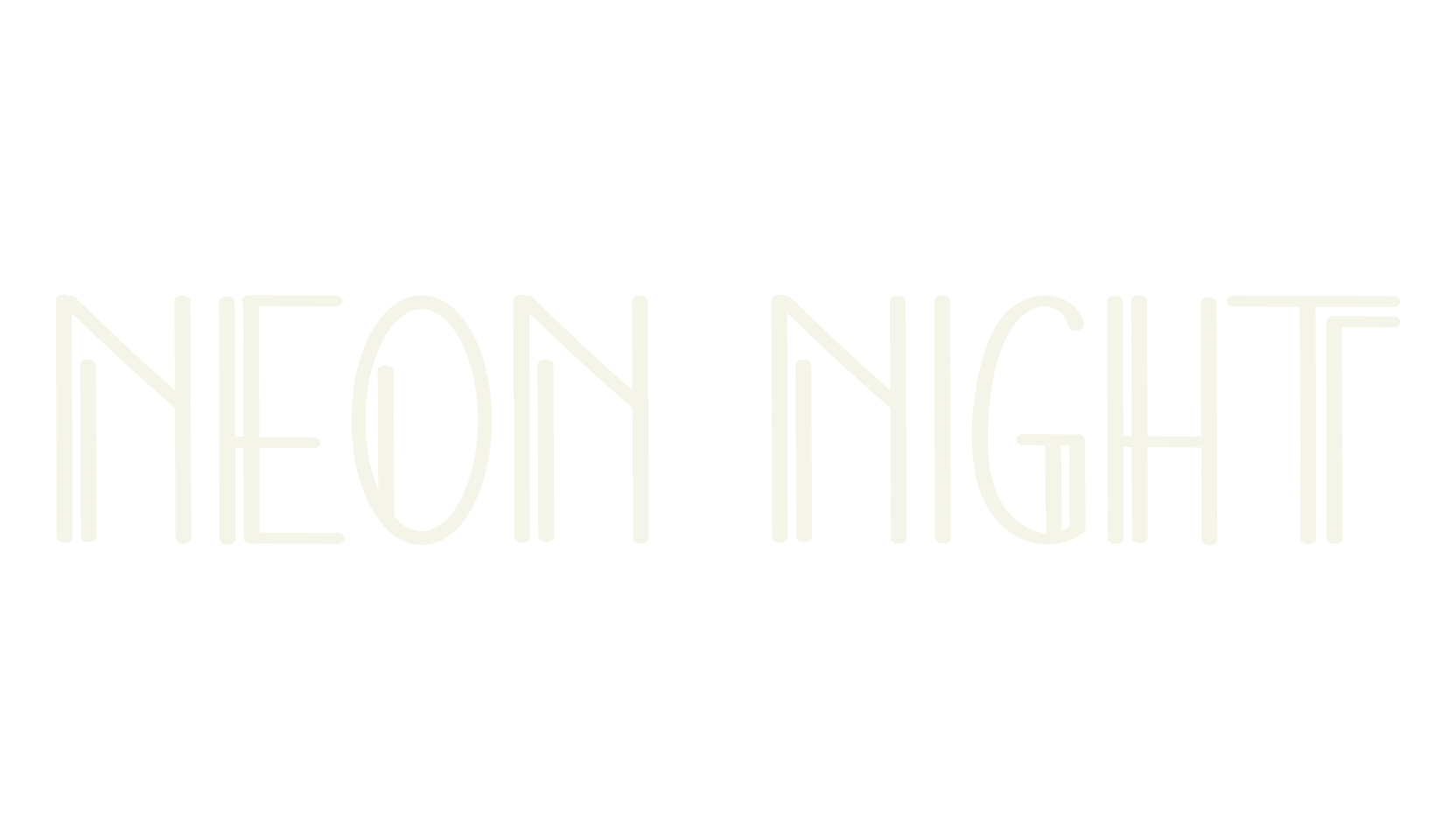 Neon Night, fashion script font preview