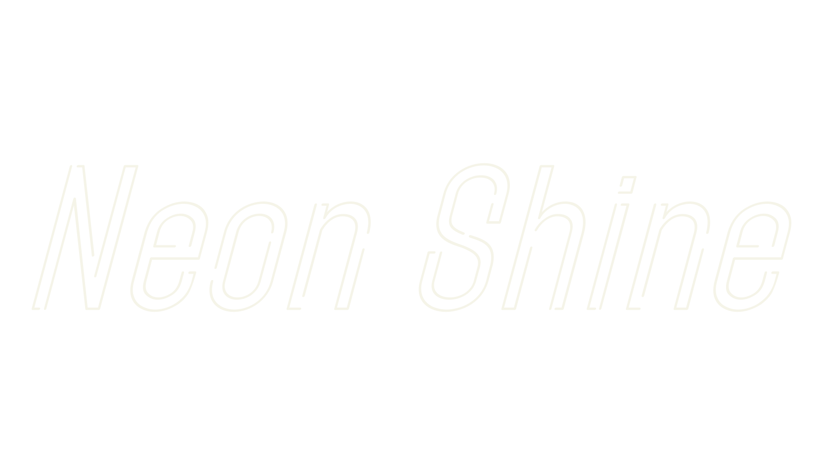 Neon Shine, neon font preview