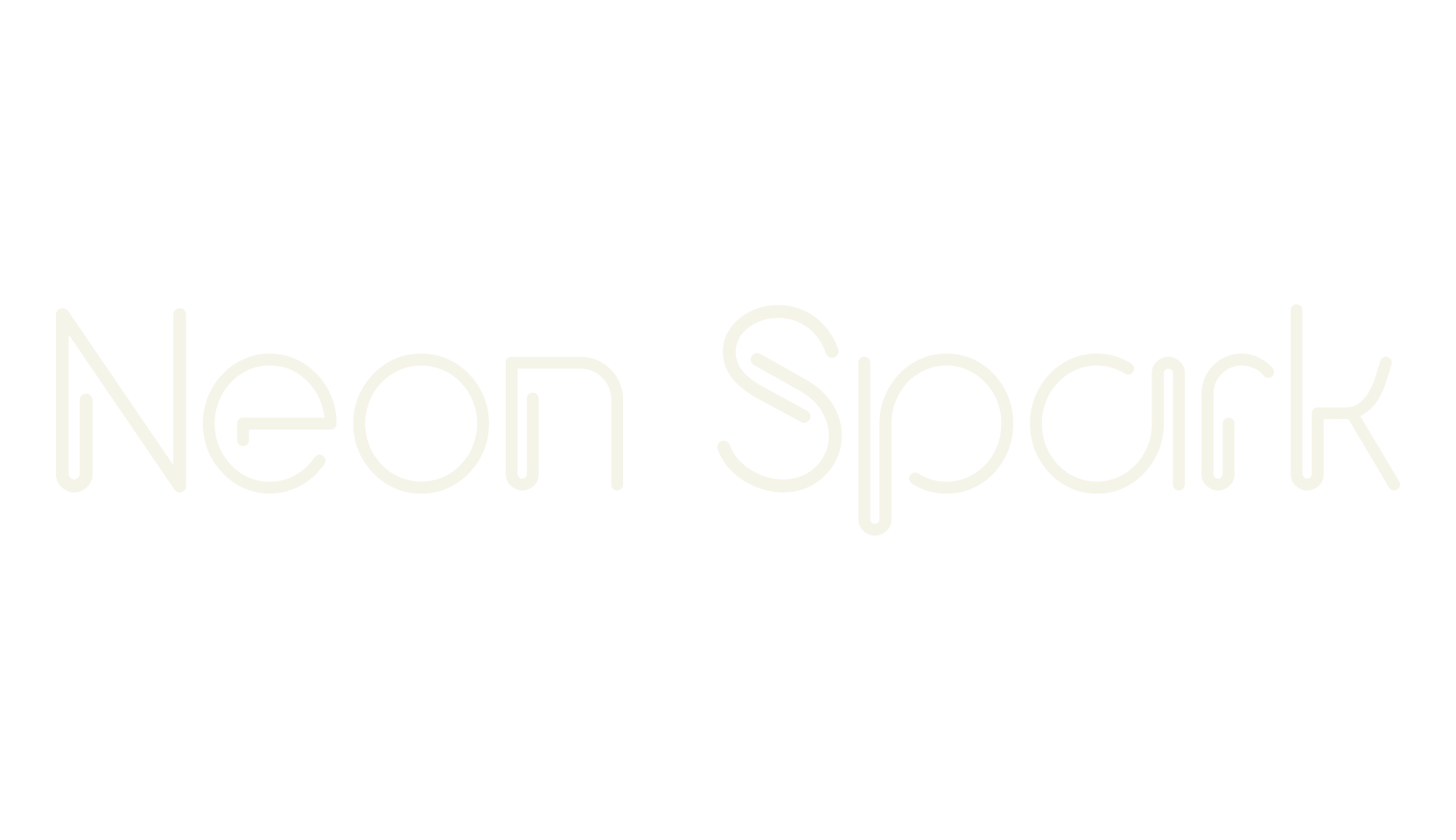 Neon Spark, neon font preview