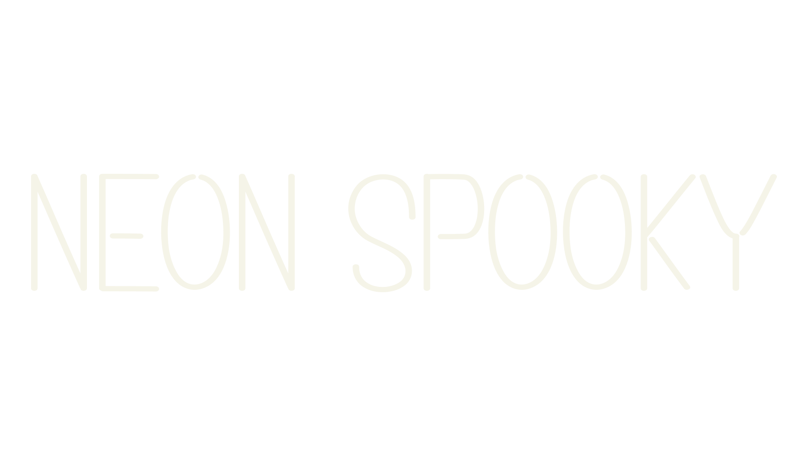 Neon Spooky, handwriting font preview
