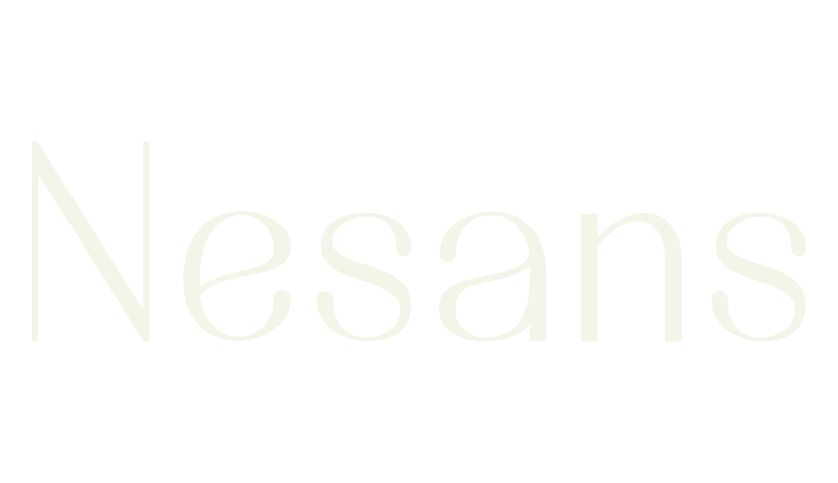 Nesans, modern font preview