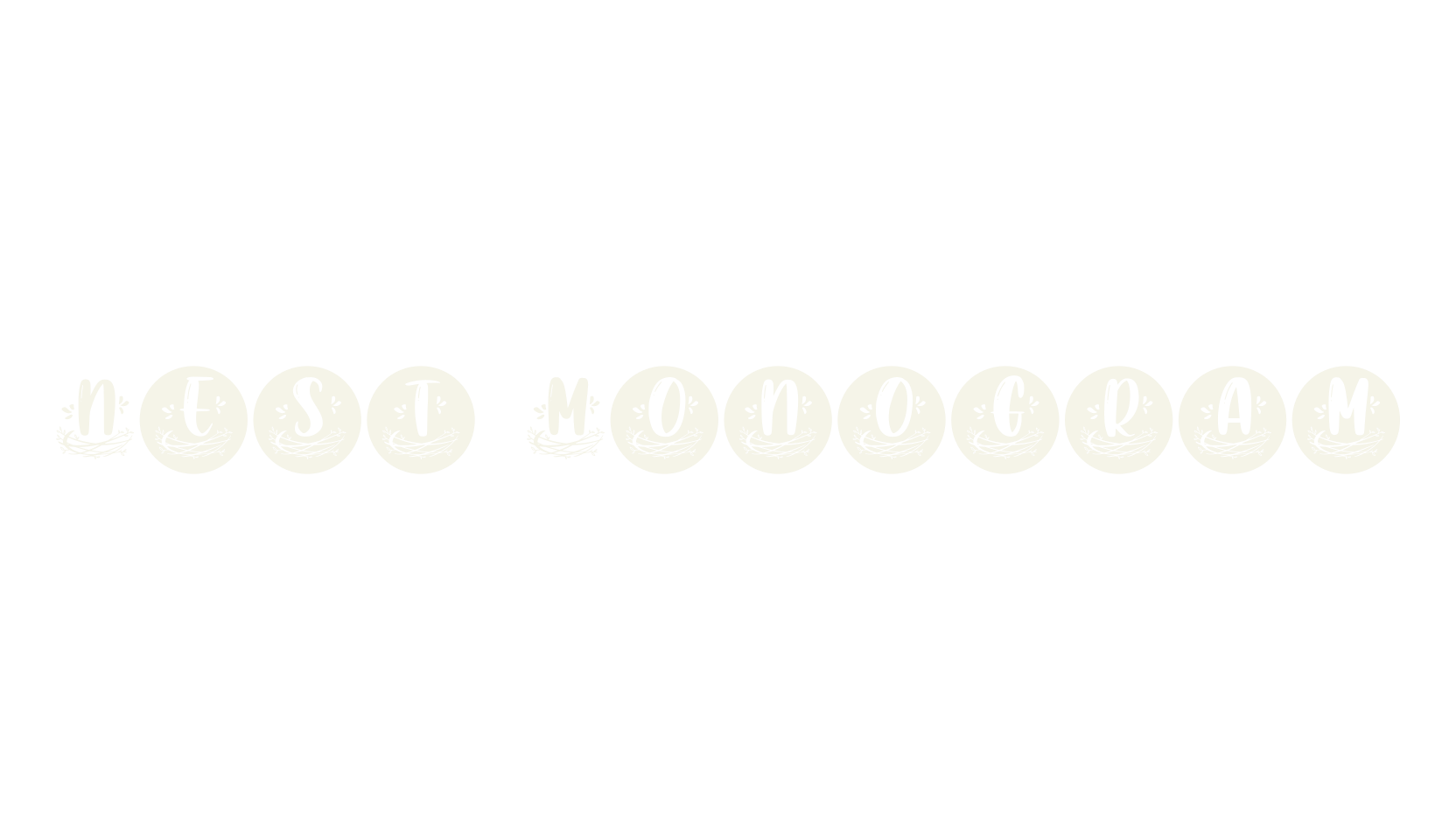 Nest Monogram, cute font preview